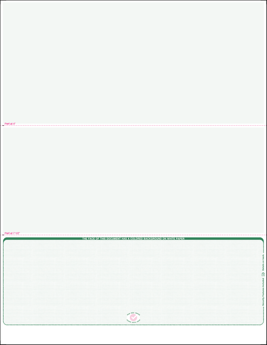 Blank Laser Checks - Bottom Position - Green Linen SC3LNHG