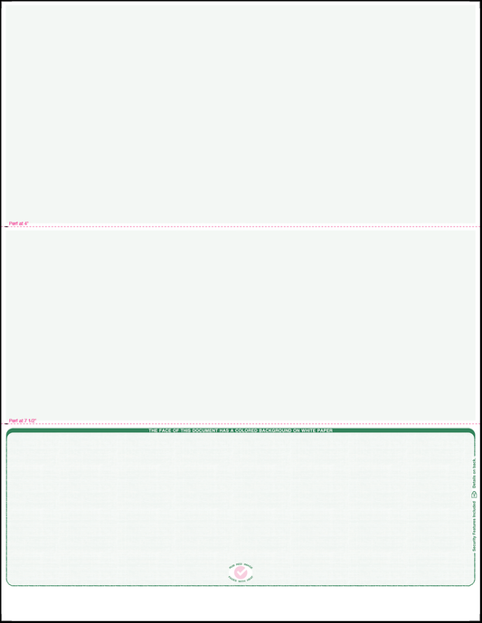 Blank Laser Checks - Bottom Position - Green Linen SC3LNHG