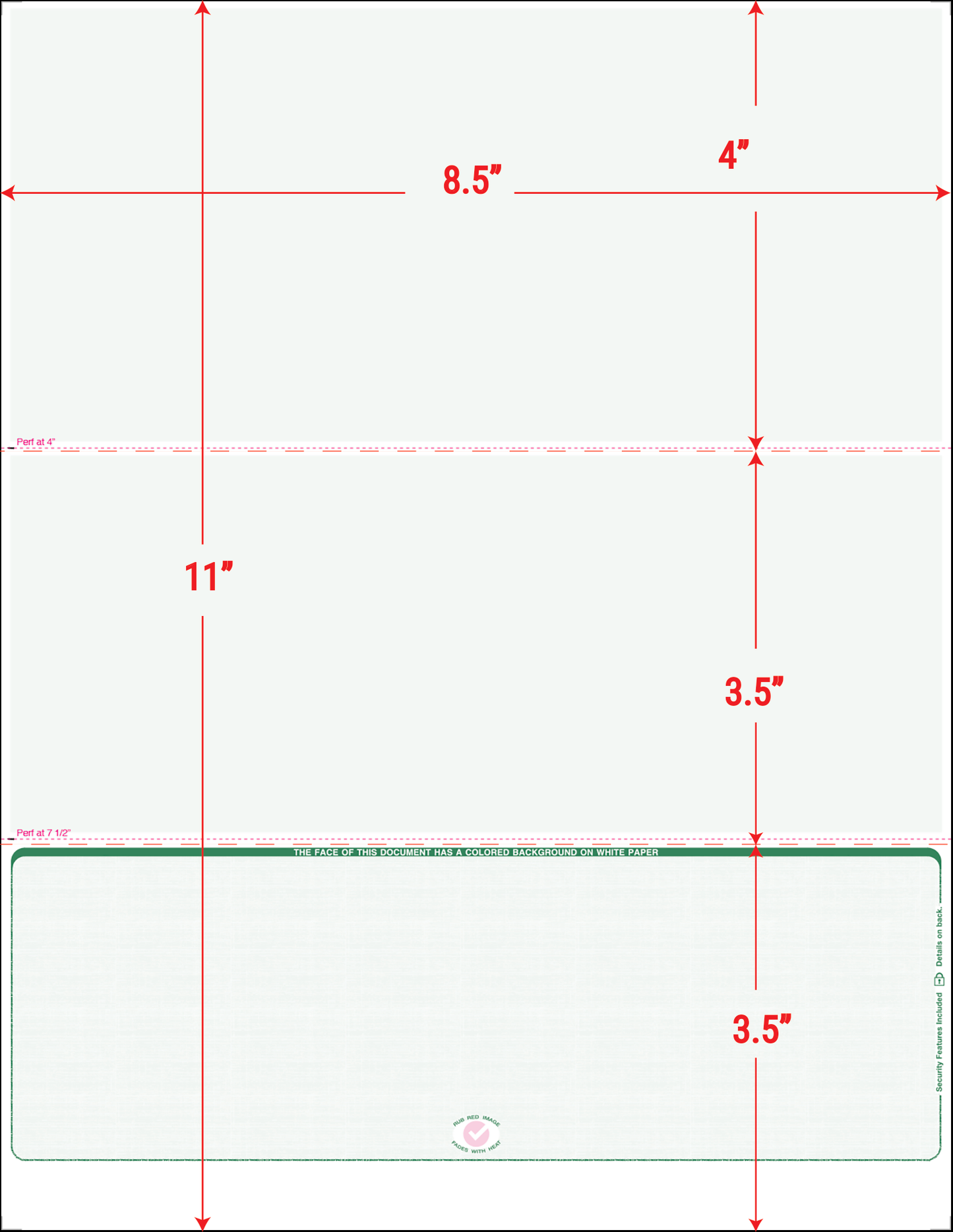 Blank Laser Checks - Bottom Position - Green Linen SC3LNHG