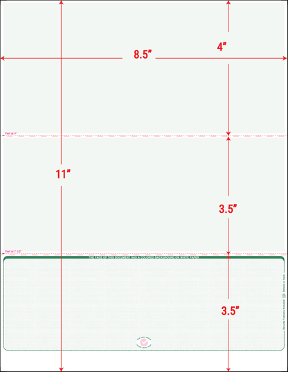 Blank Laser Checks - Bottom Position - Green Linen SC3LNHG