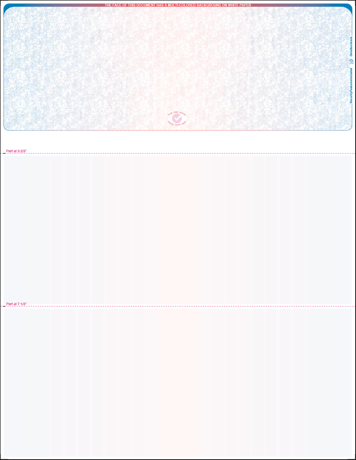 Value Equal Perforation Checks - Top Position - Prismatic (SC7BRB)
