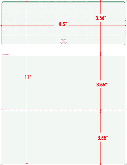 Equal Perforation Checks - Top Position - Green Linen MOCR Bond (SC7LNHG)