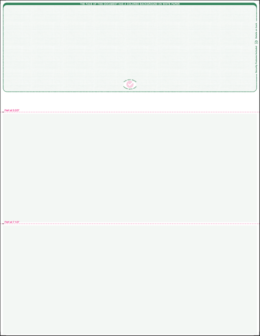 Equal Perforation Checks - Top Position - Green Linen MOCR Bond (SC7LNHG)