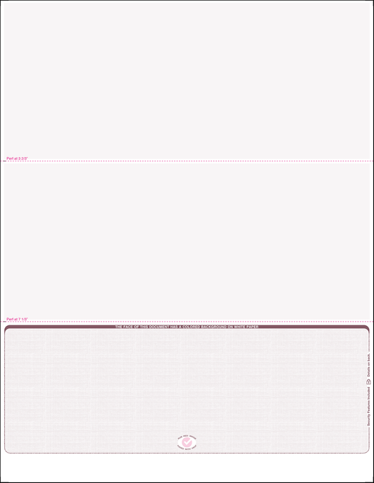 Equal Perforation Checks - Bottom Position Burgundy Linen SC9LNBY