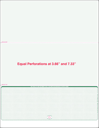 Equal Perforation Checks - Bottom Position Green Linen SC9LNHG