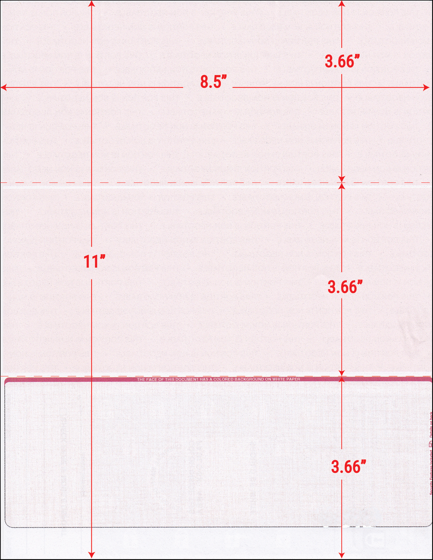 Equal Perforation Checks - Bottom Position - RED Linen (SC9LNRD-1)