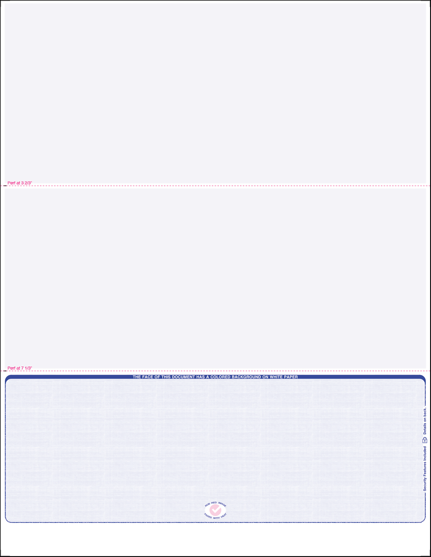 Equal Perforation Checks - Bottom Position - Reflex Blue Linen (SC9LNRF)
