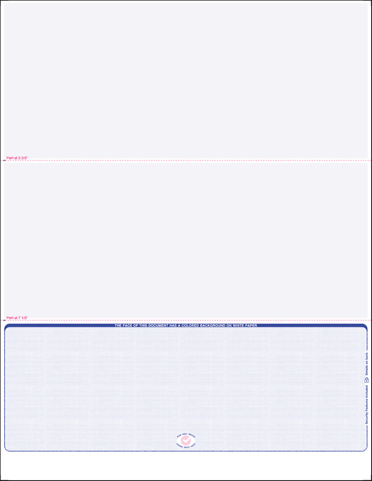 Equal Perforation Checks - Bottom Position - Reflex Blue Linen (SC9LNRF)