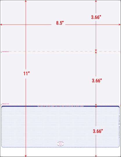 Equal Perforation Checks - Bottom Position - Reflex Blue Linen (SC9LNRF)