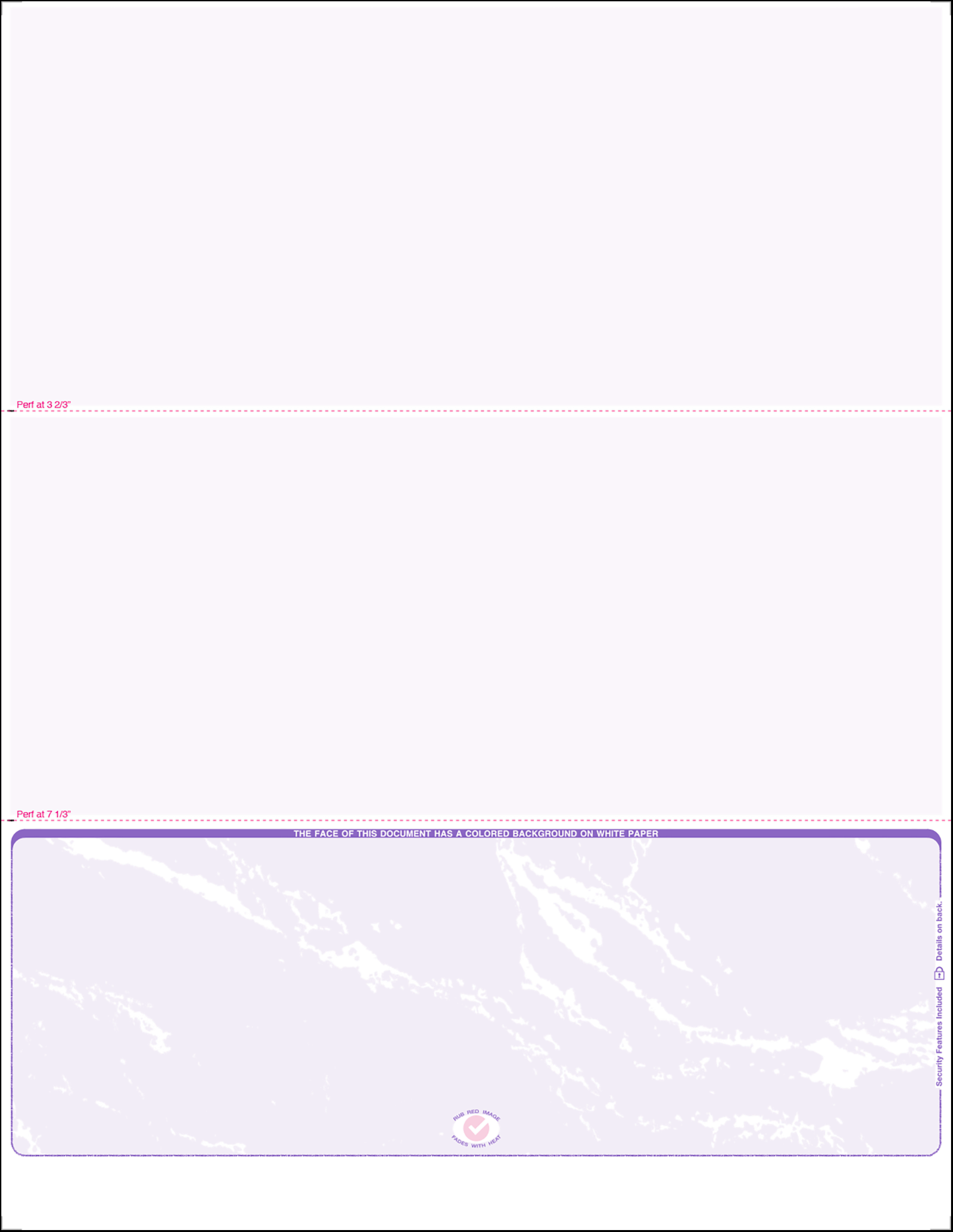 Equal Perforation Checks - Bottom Position - Purple Marble Edge (SC3MBPL)