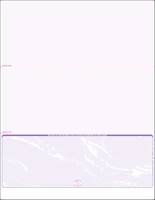 Equal Perforation Checks - Bottom Position - Purple Marble Edge (SC3MBPL)