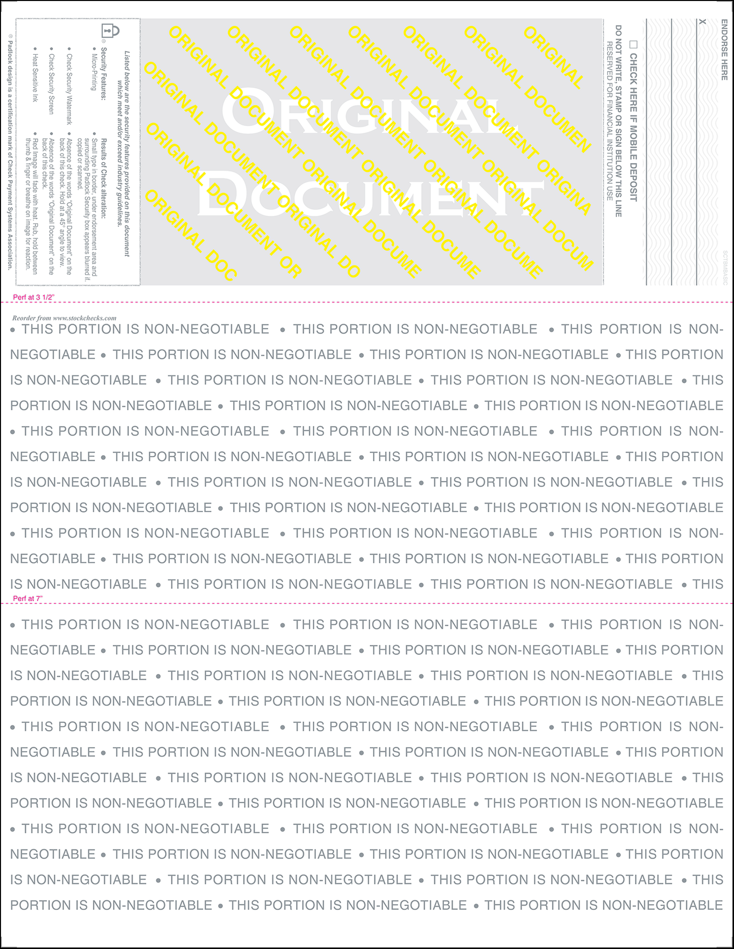 Value Blank Laser Checks - Top Position - Blue Marble (SCTBMBASIC)