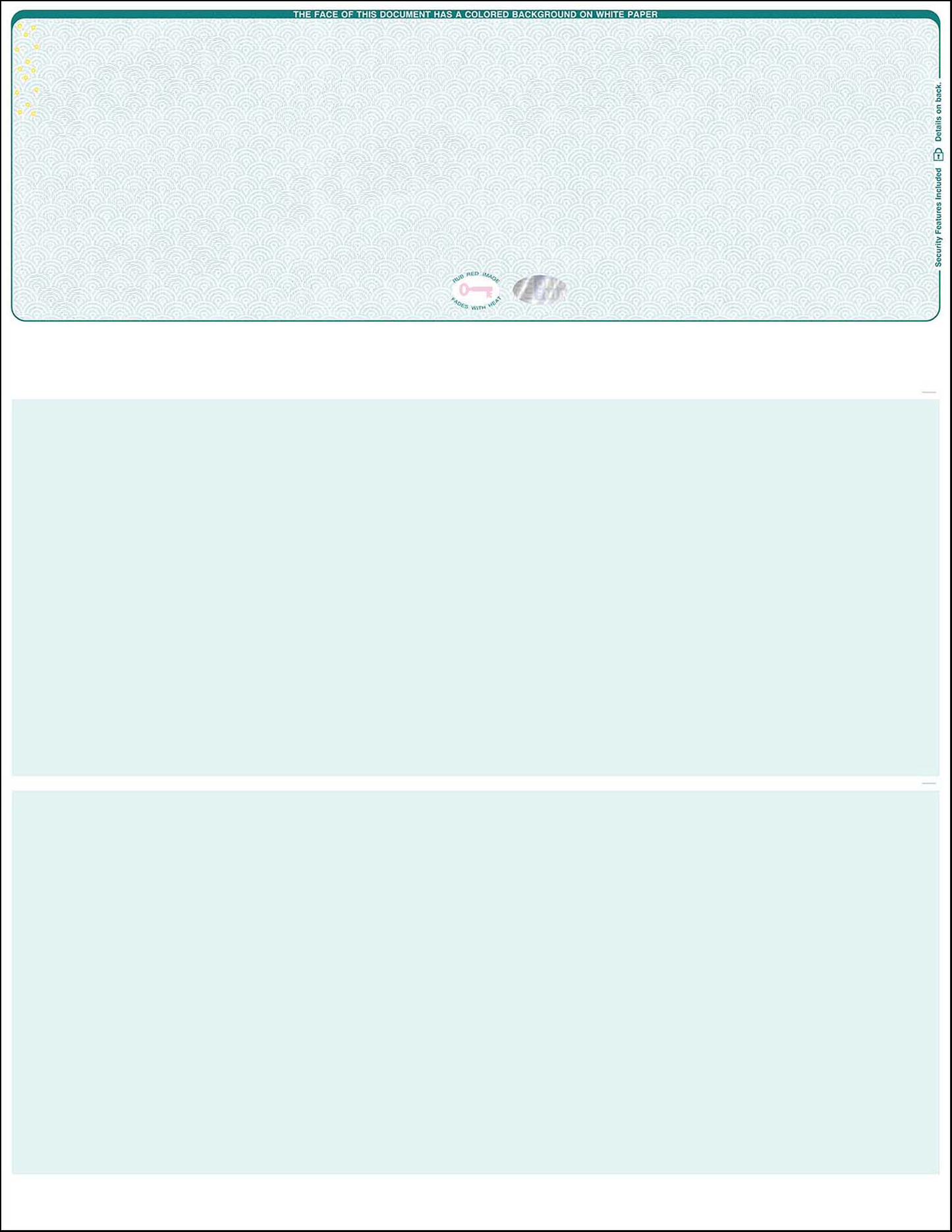 Hologram Blank Laser Checks - Top Position - Teal Scallop Void (WLSTK1SVHTL)