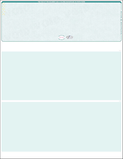 Hologram Blank Laser Checks - Top Position - Teal Scallop Void (WLSTK1SVHTL)