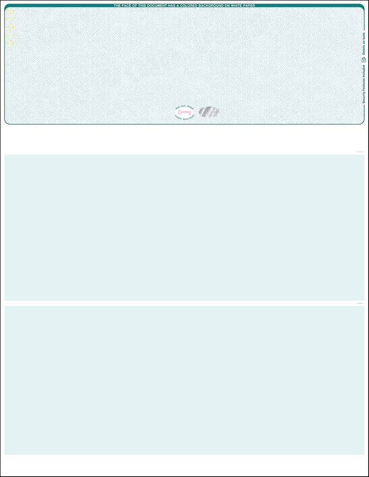 Hologram Blank Laser Checks - Top Position - Teal Scallop Void (WLSTK1SVHTL)