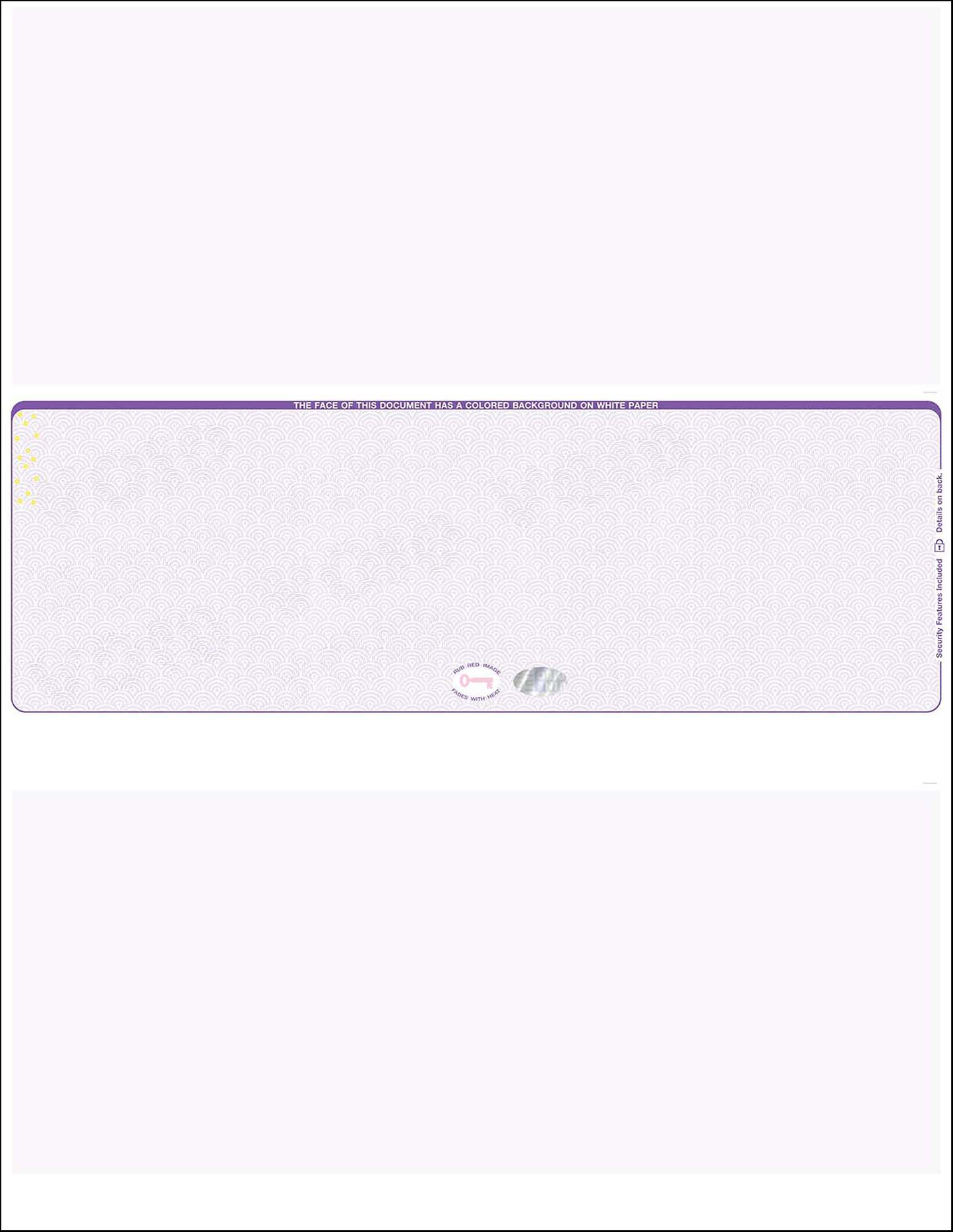 Hologram Blank Laser Checks - Middle Position - Purple Scallop Void (WLSTK2SVHPR)