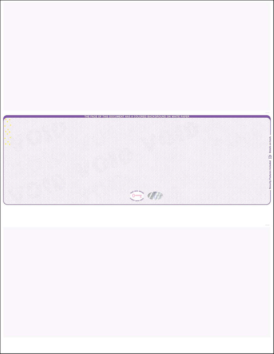 Hologram Blank Laser Checks - Middle Position - Purple Scallop Void (WLSTK2SVHPR)