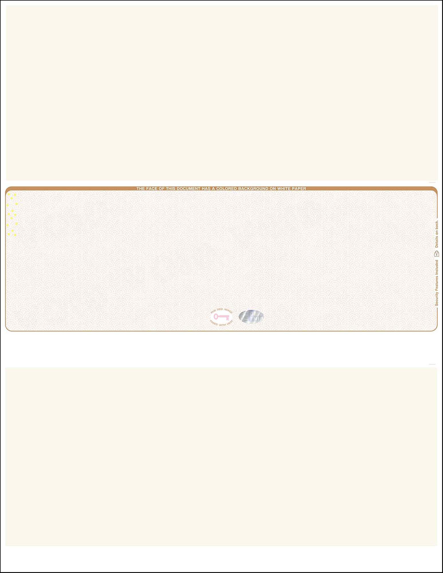 Hologram Blank Laser Checks - Middle Position - Tan  Scallop Void (WLSTK2SVHTN)