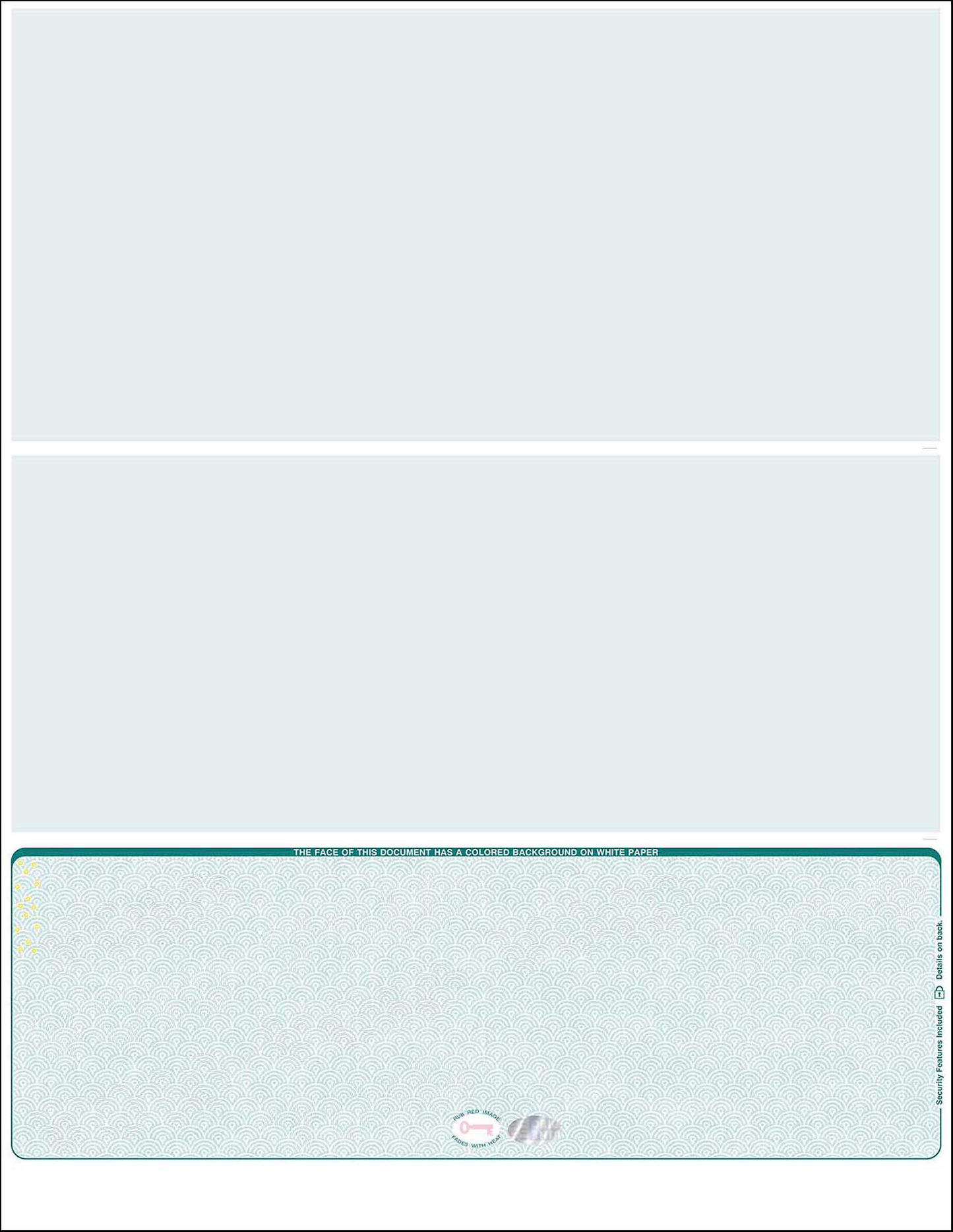 Hologram Blank Laser Checks - Bottom Position - Teal  Scallop Void (WLSTK3SVHTL)