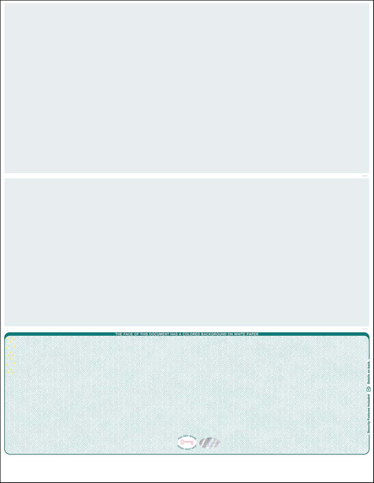 Hologram Blank Laser Checks - Bottom Position - Teal  Scallop Void (WLSTK3SVHTL)
