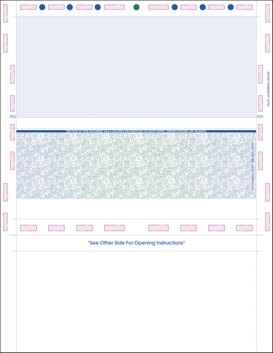 Letter 11" Z-fold Blue-Green-Blue Prismatic Checks WLPSZSTKBGB28