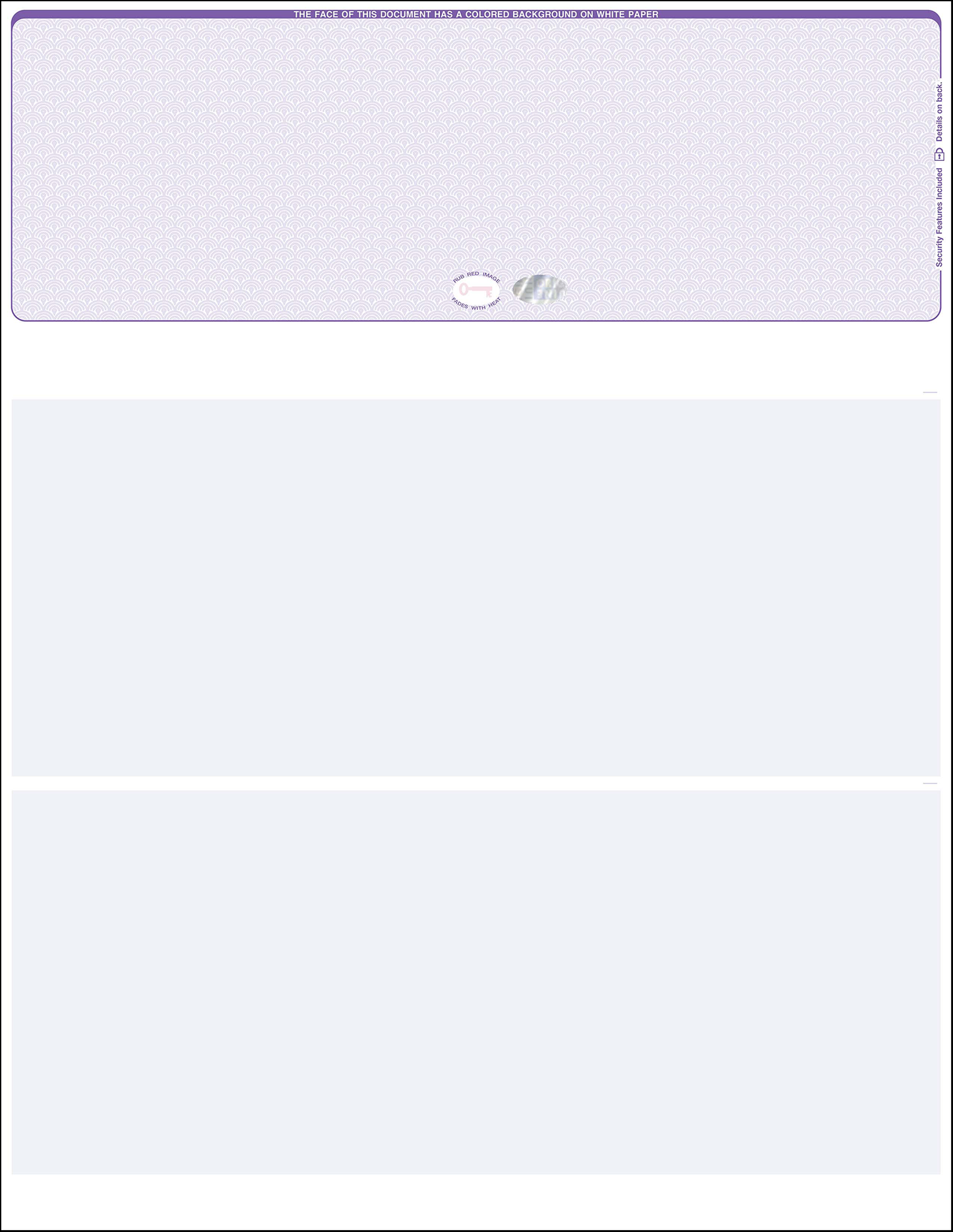Hologram Blank Laser Checks - Top Position - Purple Scallop Void (WLSTK1SVHPR)