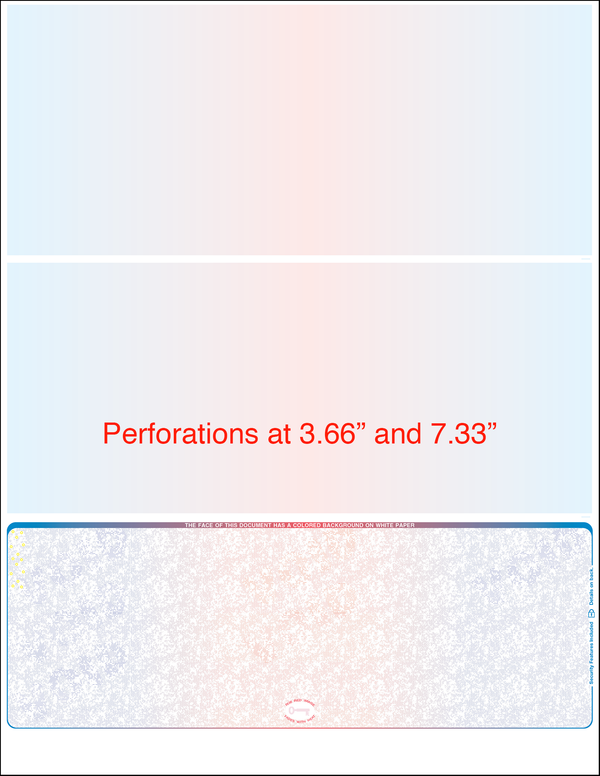 Equal Perforation Checks - Bottom Position - Blue/Red/Blue (WLSTK9BRB ...