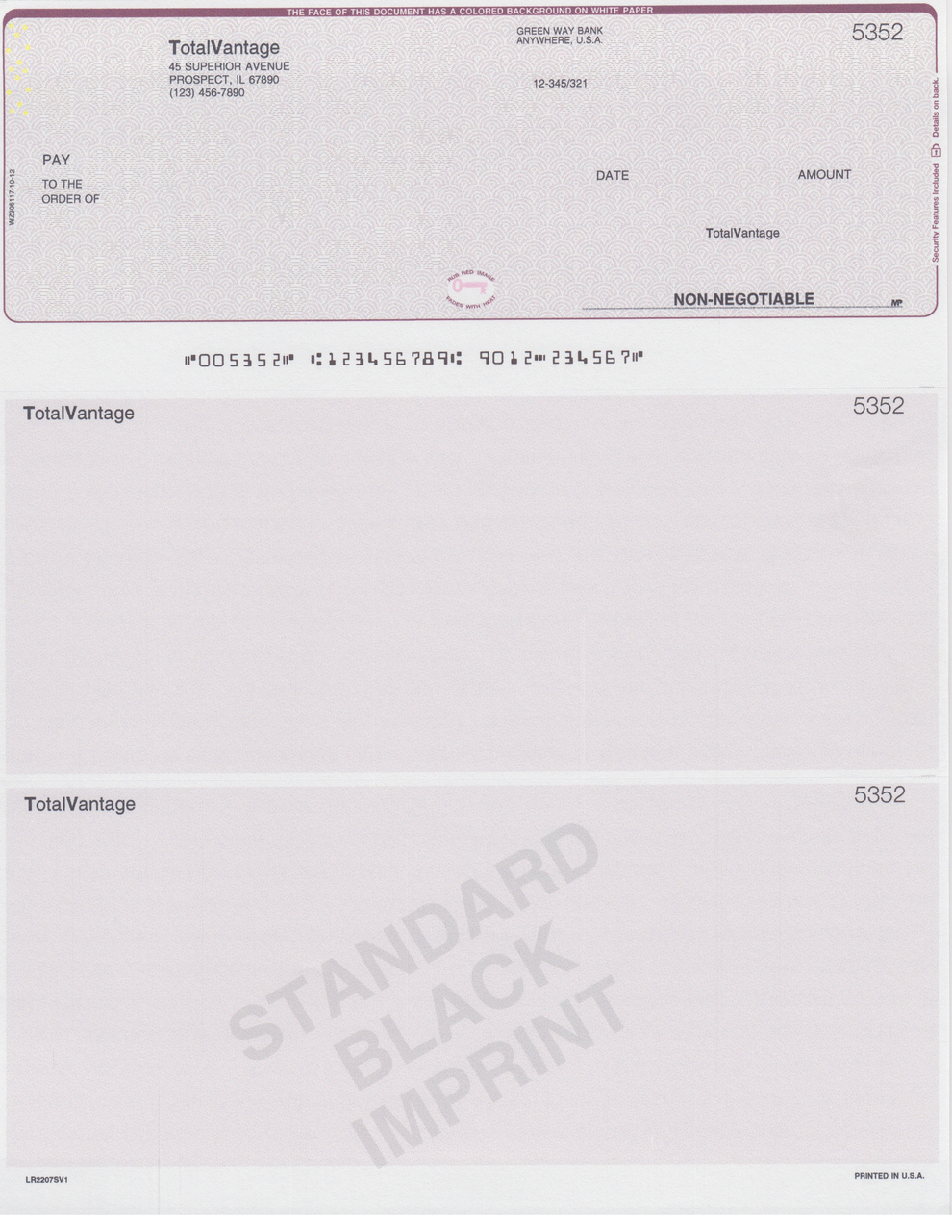Imprinted Laser Checks - Standard - Black – StockChecks, Inc.