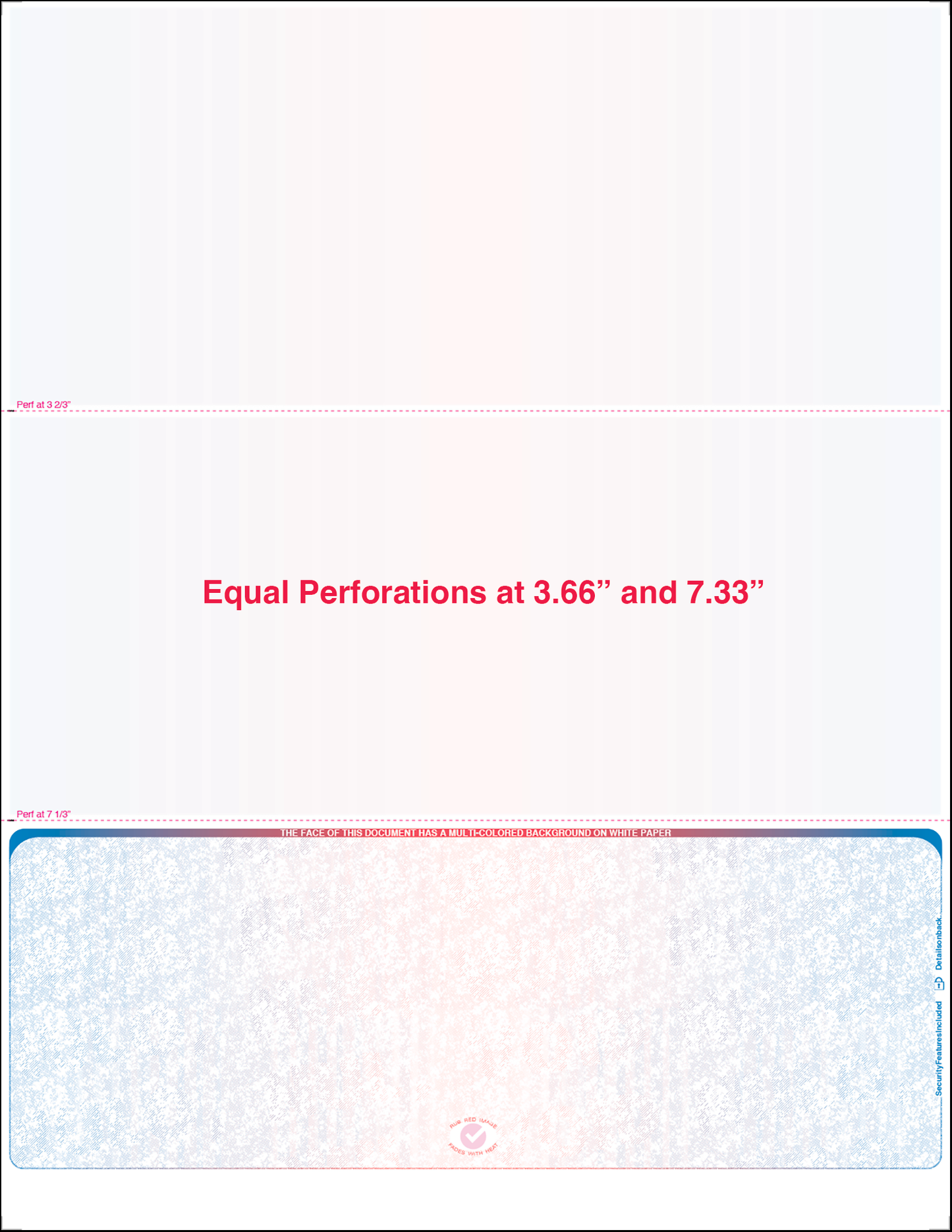 Equal Perforation Checks - Bottom Position - Prismatic (SC9BRB)