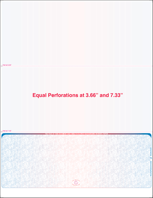 Equal Perforation Checks - Bottom Position - Prismatic (SC9BRB)