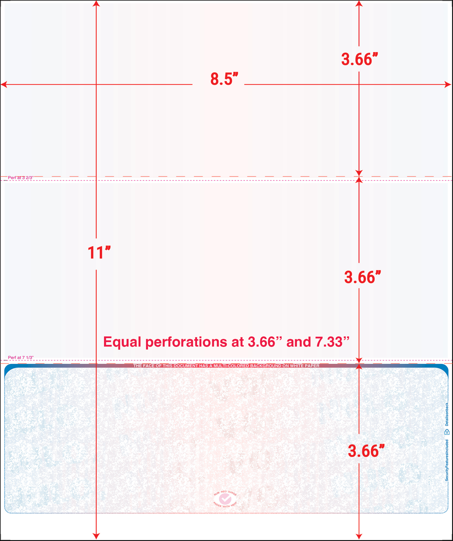 Equal Perforation Checks - Bottom Position - Prismatic (SC9BRB)