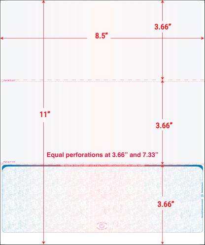 Equal Perforation Checks - Bottom Position - Prismatic (SC9BRB)