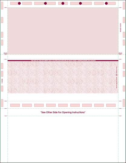 Letter 11" Z-Fold Pressure Seal Checks - Burgundy (SCPS11ZBY28)